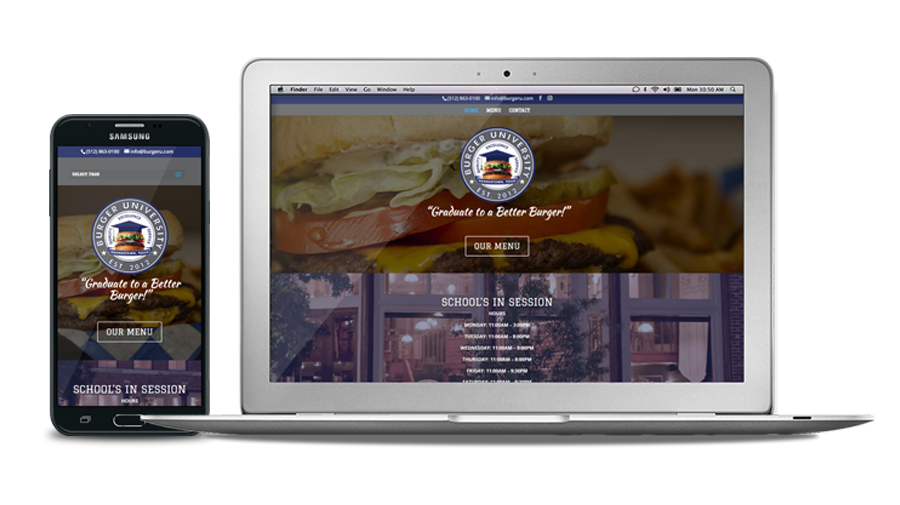 New Website And Menus For Georgetown’s Burger University